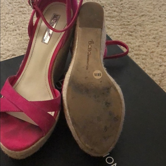 BCBGeneration Pink Wedges - Picture 3 of 3